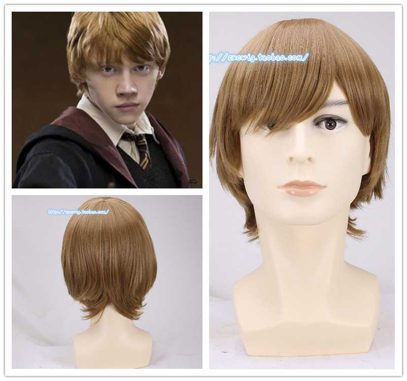 Harry Potter Wig Ron middot Weasley Light Brown Short Hair Fake Hair cosplay Wig