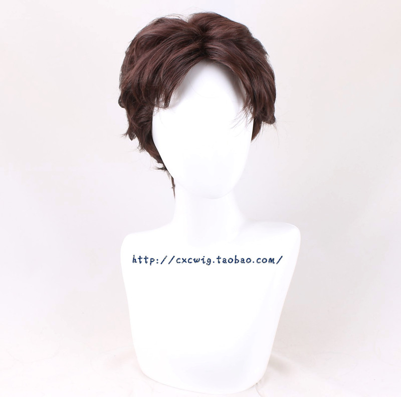 Rapunzel Tangled Rapunzel's Prince Flynn Ryder Cosplay Wig Short Curly Dark Brown Cosplay