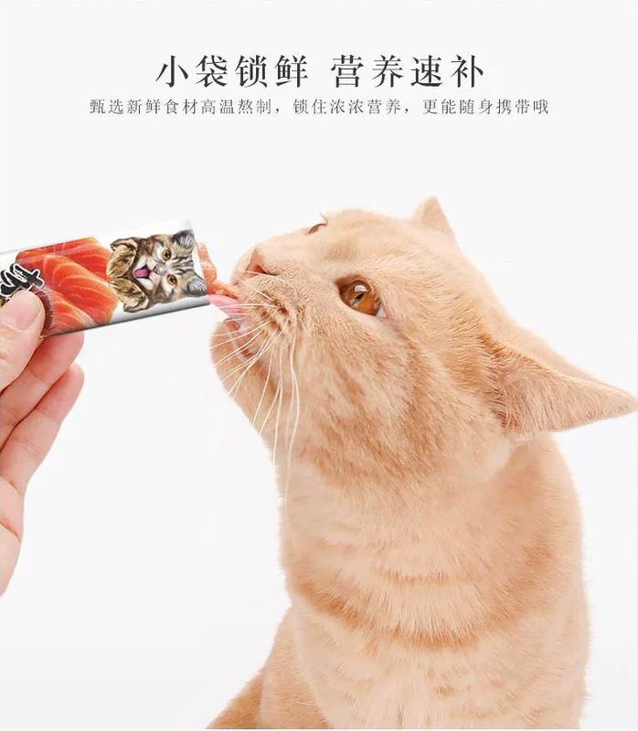 Đồ ăn nhẹ cho mèo Yahe cat dải cho mèo đóng hộp 16 miếng gói thức ăn ướt tươi tuyệt vời cho mèo mèo con mèo trưởng thành gói sốt thịt pudding - Đồ ăn nhẹ cho mèo