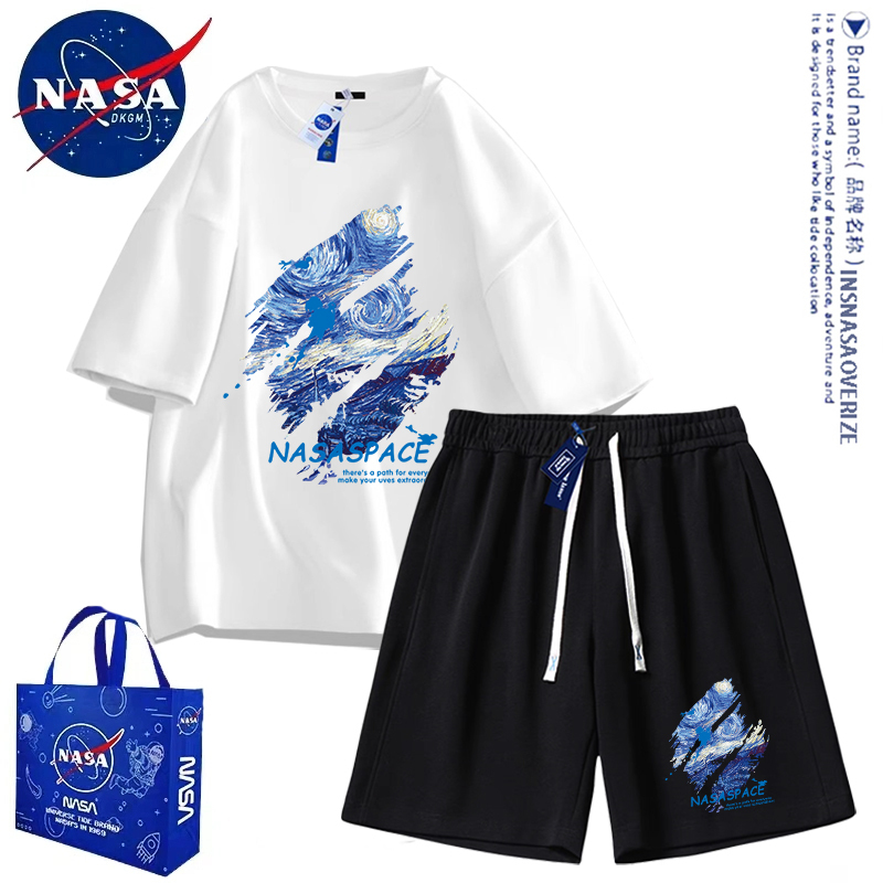 Nasa Co-Branded Van Gogh Starry Night Shorts Set for Men, 2026 Summer Hot-Selling Two-Piece Sports Short-Sleeve Cool and Stylish Outfit Nasa Co-Branded Van Gogh Starry Night Shorts Set for Men, 2026 Summer Hot-Selling Two-Piece Sports Short-Sleeve Cool and Stylish Outfit