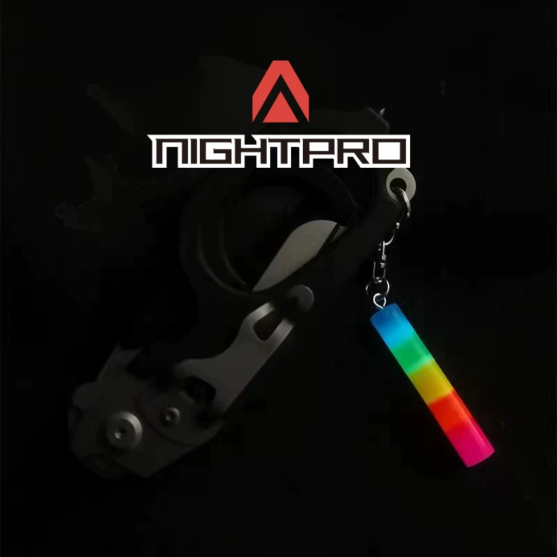 [七彩夜光EDC挂件 自发光信号标记钥匙链非氚管礼物走心创意包坠子]