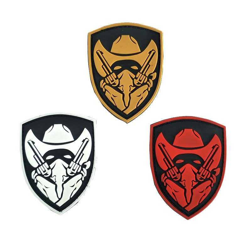 Spot wholesale luminous PVC hook velcro chapter Medal of Honor Cowboy tactical armband 3D patch badge