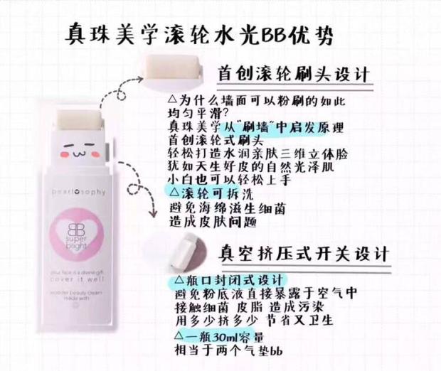 Zhenzhu thẩm mỹ con lăn nước BB cream giữ ẩm kem che khuyết điểm nền tảng chất lỏng ánh sáng khỏa thân trang điểm bóng cơ ngọc trai thẩm mỹ