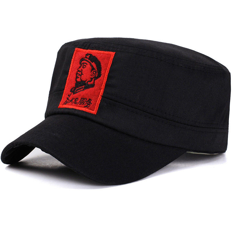 Sun visor hat outdoor baseball cap travel commemorative retro cap serving the people flat cap men's hat spring and summer