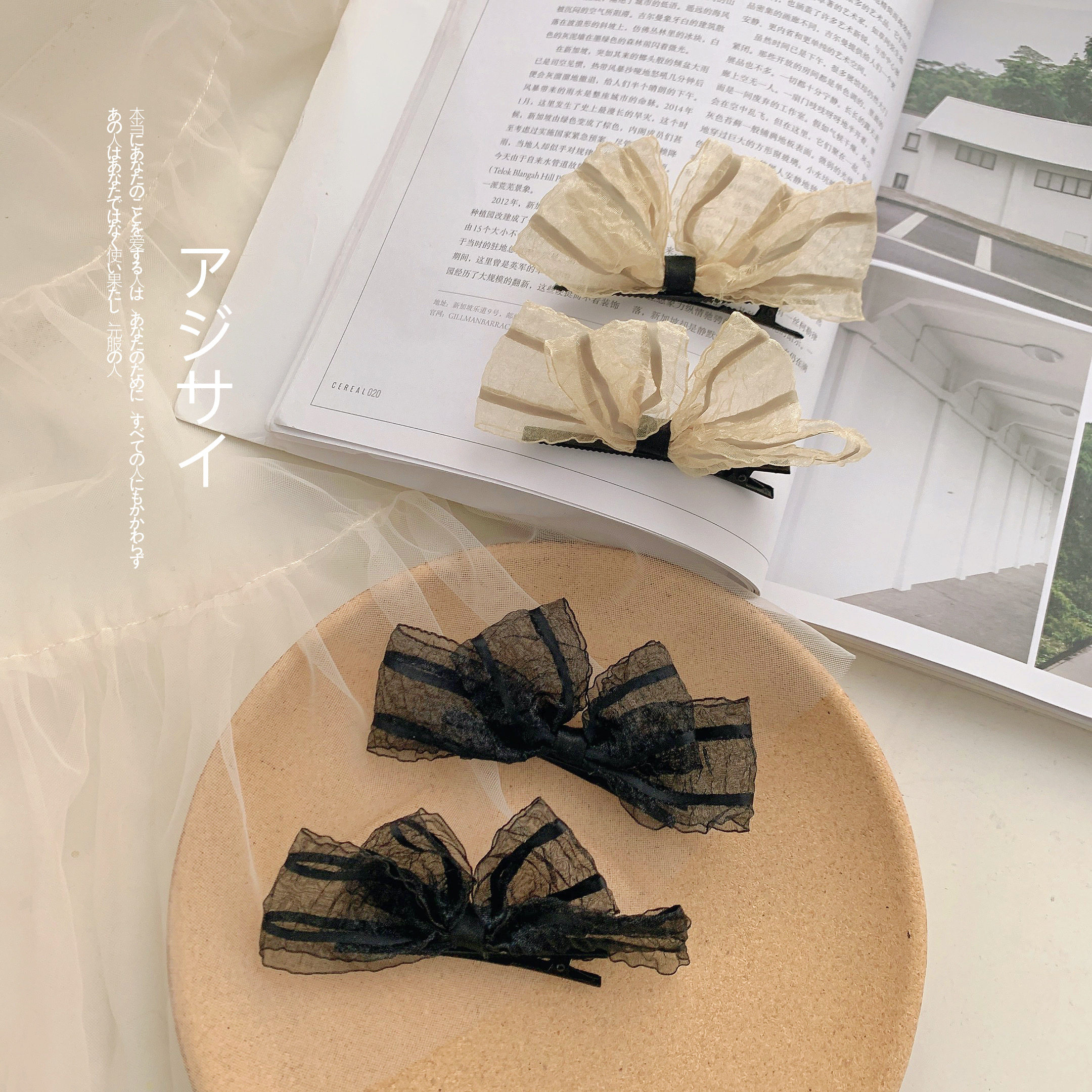 Momo's custom-made children's clothing girls spring new bow hairpin baby hair accessories children's foreign style hairpin headdress
