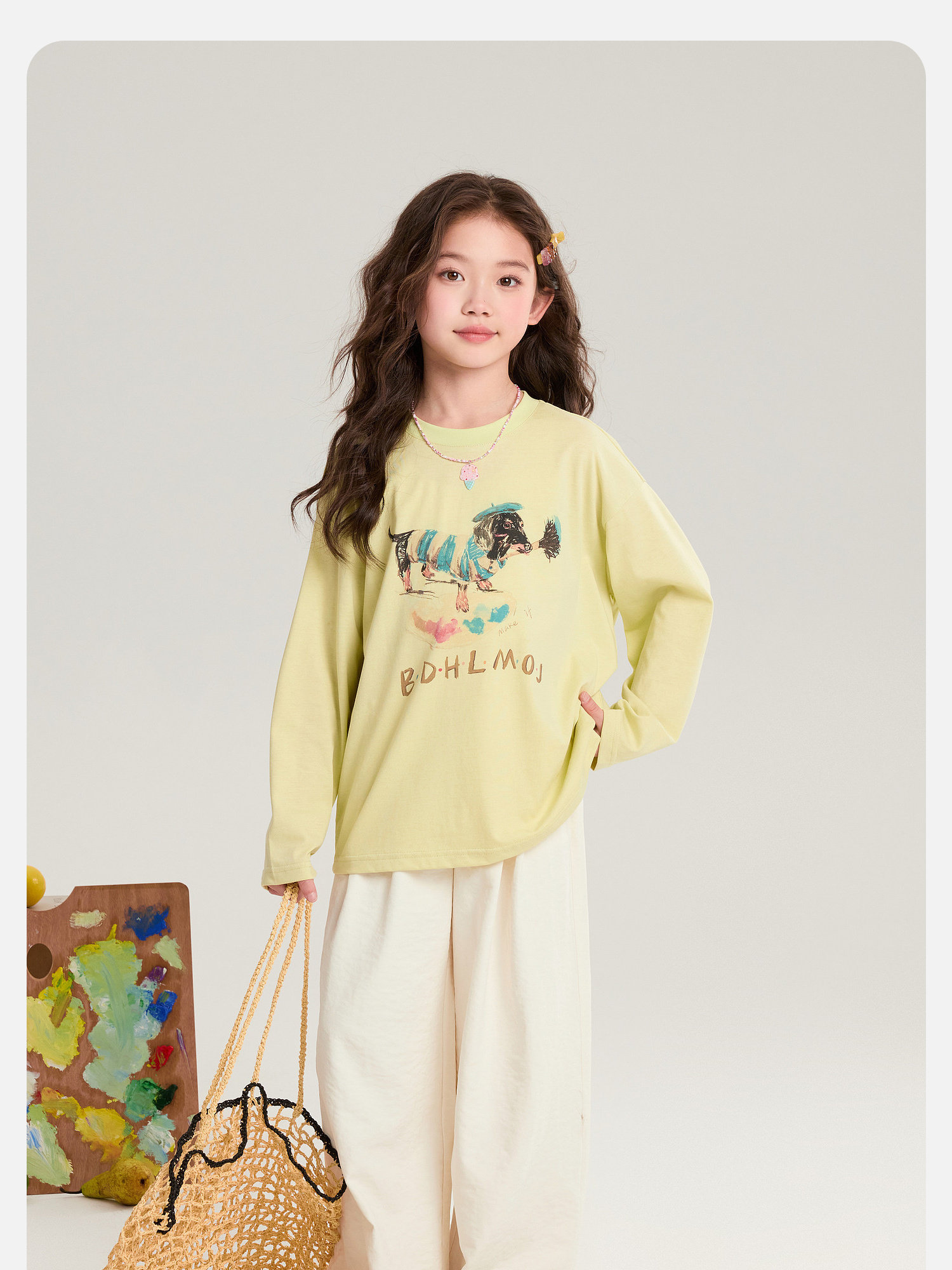 Pudding Haru Children's Clothing Girls' 2.0 Milk Pants 2026 Summer Lightweight Mosquito-Proof Casual Pants Children's Comfortable Long Pants — 48