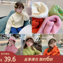 Childrens clothing 2021 New Girls spring dress foreign style loose sweater baby Korean top children Korean knitted sweater