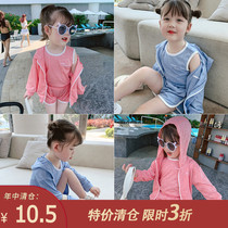 A022 baby Foreign style three-piece New 2021 children summer fashion set girls thin net red childrens clothing