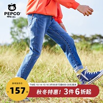 Piggy Banner Childrens Wear Girls Jeans Children Pants 2021 Autumn New Tong Tong Fashion Joker Long Pants