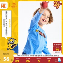 (Small yellow person IP) pig Banna childrens wear boys long sleeve T-shirt baby coat base shirt children Cotton