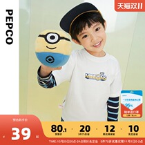 (Double 11 pre-sale) Little Pig Banner Childrens Wear 21 Autumn New Boys Fake Two Long Sleeve T-Shirt Childrens Shirt
