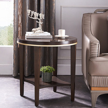 New Chinese-style sofa coffee table modern minimalist light luxury garden solid wood corner balcony flower living room