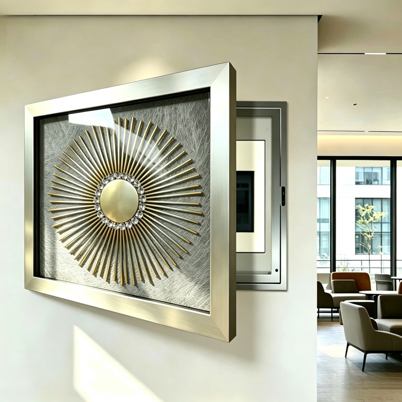 Modern Minimalist Electric Meter Box Decorative Painting 3D Stereo Painting Living Room Decorative Painting Light Luxury High-End Electric Meter Box Cover Painting