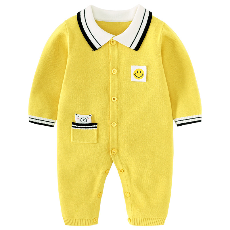 Newborn baby knit sweater male baby cardiovert sweatshirt spring autumn girl sanitary clothes suit cute foreign coat
