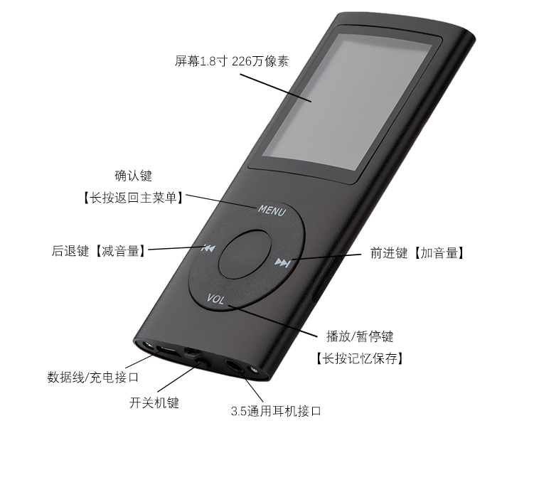 máy nghe nhạc bluetooth Mp3mp4 Walkman Phiên bản dành cho sinh viên Nhỏ P3 di động nữ giá rẻ Slim MP5mp6mp4 Đọc tiểu thuyết - Máy nghe nhạc mp3