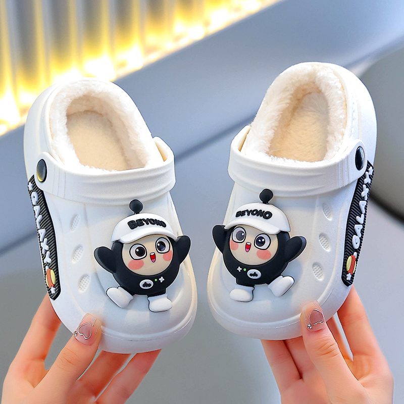 Eggboy Party Children's Cotton Slippers for Boys and Girls, Winter Waterproof Indoor Kids' Baby Warm Cartoon Non-Slip Cotton Shoes Eggboy Party Children's Cotton Slippers for Boys and Girls, Winter Waterproof Indoor Kids' Baby Warm Cartoon Non-Slip Cotton Shoes