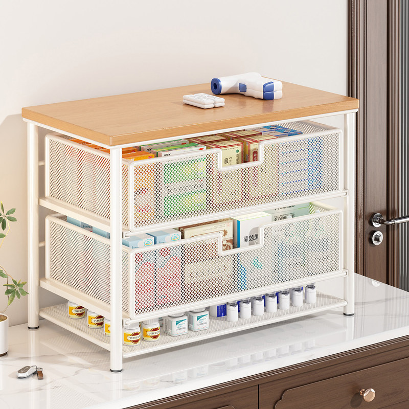 Medicine Cabinet with Drawer-Style Medicine Storage Boxes, Large-Capacity Household Medicine Cabinet, Family Layered Medicine Storage Rack