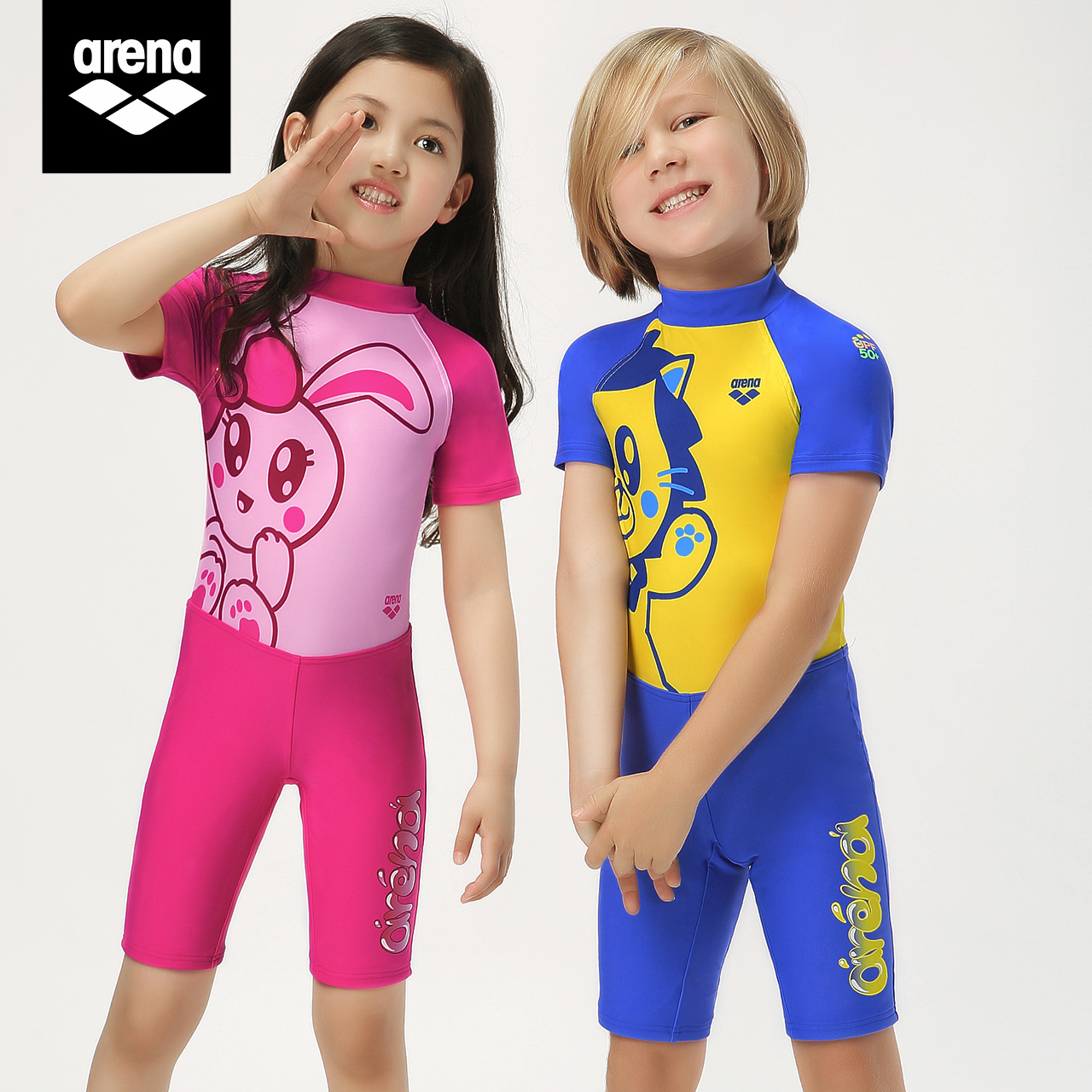 areena Arena children conjoined swimsuit male and female child cute printed comfort speed dry swimsuit CKS9306UK