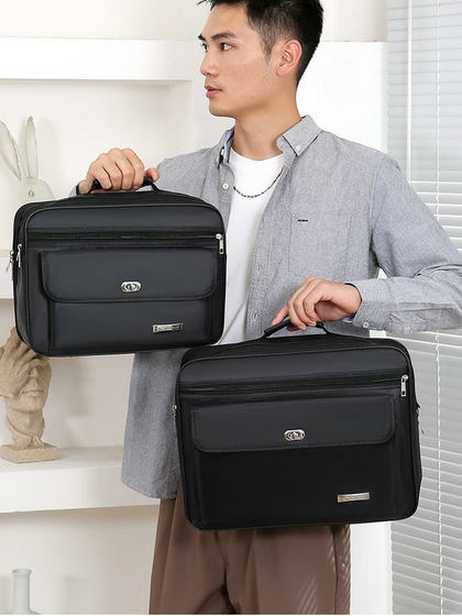 新款牛津布防泼水男款单肩包韩休闲运动户外旅游背包商务手提公文