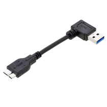 New USB3 0 data line AM microB AM side bend 90 ° to avoid socket damage can be customized 0 06 meters