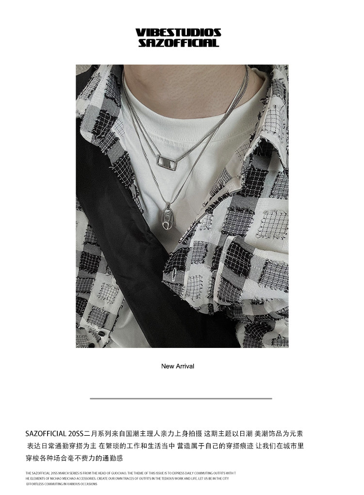 SAZ Korean Layered Necklace: Elevate Your Style Instantly! - Taobao product photo 6