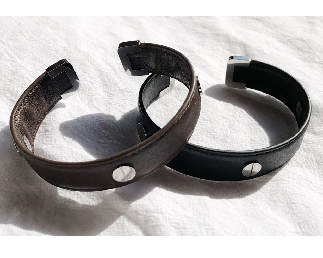 18SS Da bò Vòng đeo tay nam thanh lịch đinh tán da nam punk mở rộng vòng tay vòng tay pandora pnj