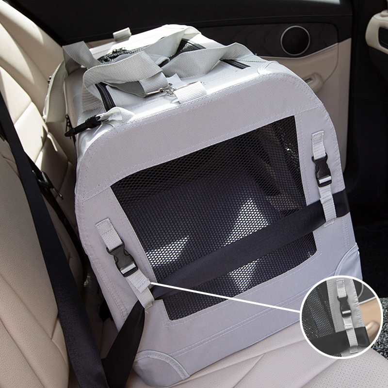 Vehicular pet dog cage car dog kennel seat dog box kitty safety seat folding cat bag dog sitting car cage