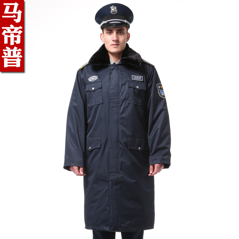 2011 style security great coat anti-chilling winter clothing security clothes cotton clothes lengthened property security work clothes winter clothing