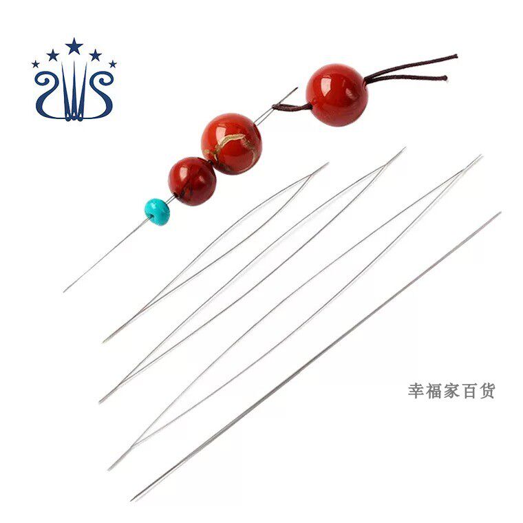 Pearl pearl needle middle opening needle large eye needle bead needle pearl pearl jade line fine needle