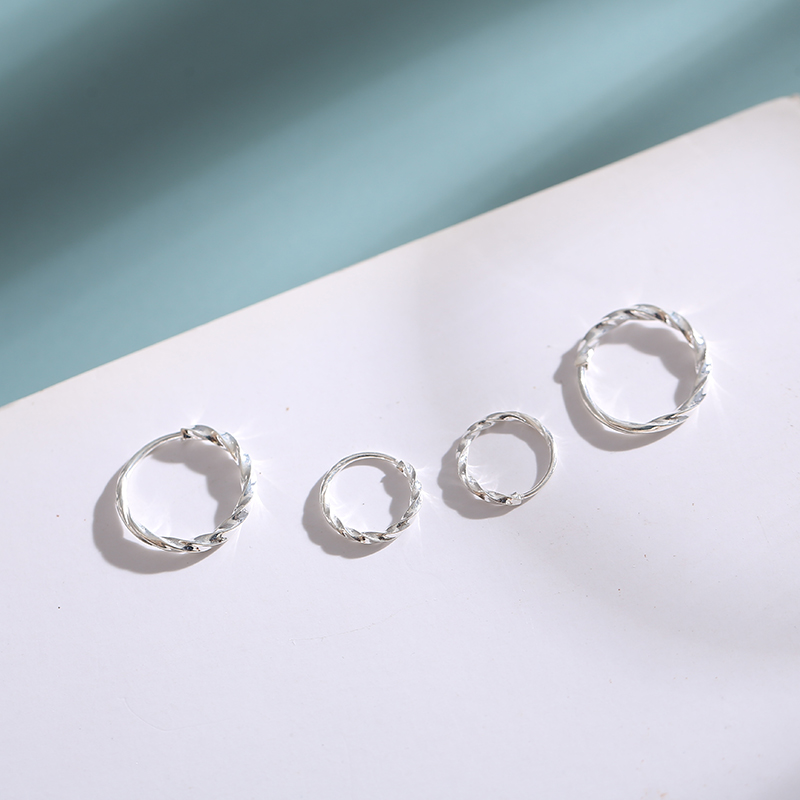 Stunning 925 pure silver circle earrings woman temperament South Korea personality cool ear rings 2022 new Chauveosphere earrings