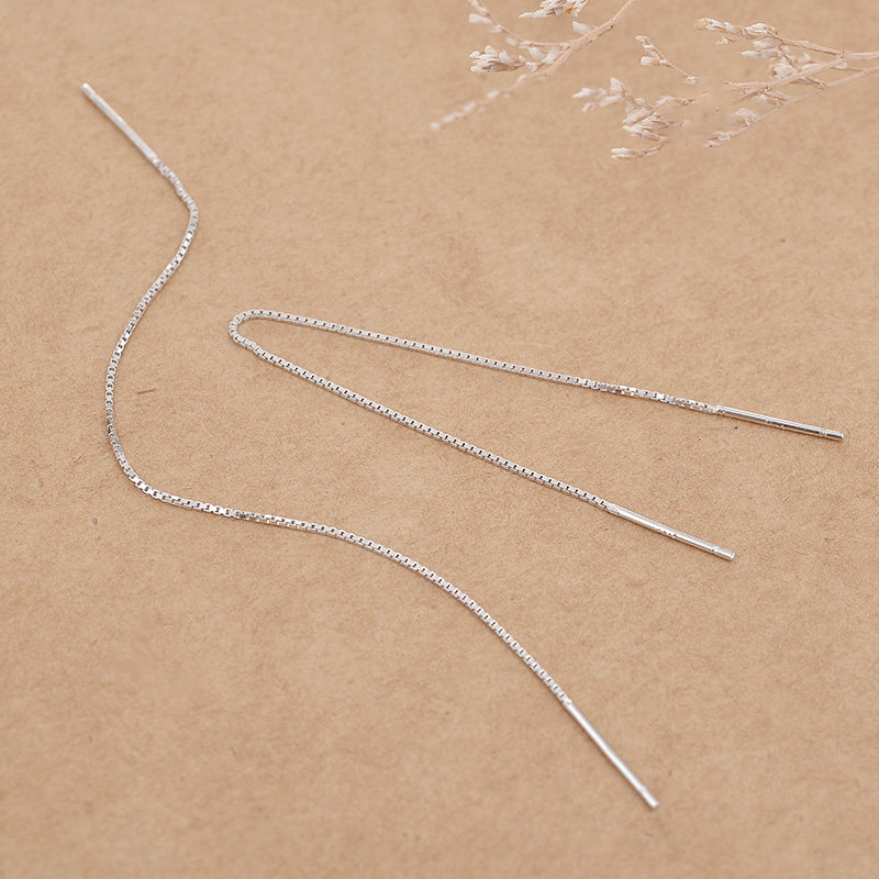 Stunning 925 silver ear line Jane about long version Flow suear Temperament Anti-Allergy Silver Ear Chain Pure Silver Ear Necklace