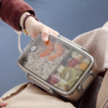 Adult Insulation Lunch Box Bamboo Fiber 304 Stainless Steel Split Cute Lunch Box Students With Cover Meal Kit Portable