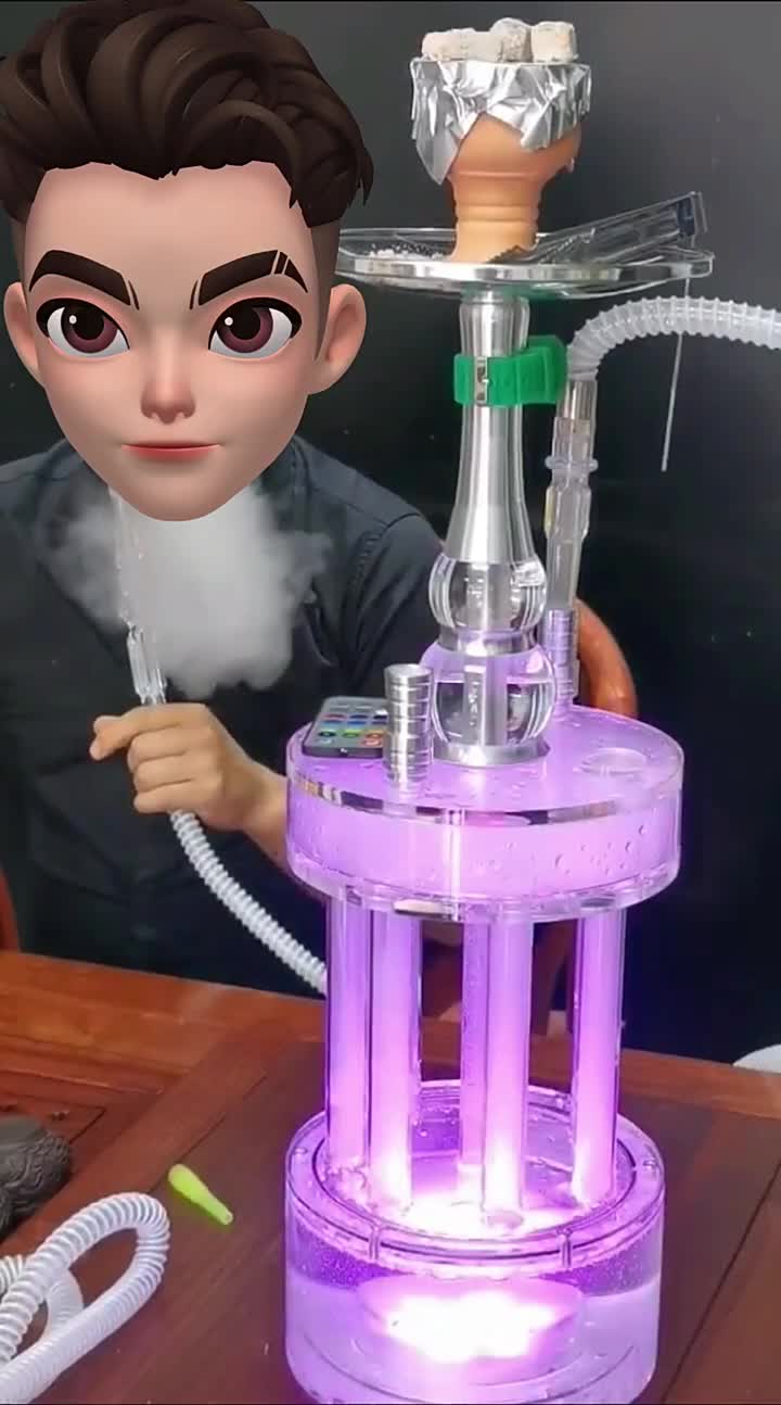 Wholesale High Temperature Resistance Hookah Set Acrylic Hookah Shisha