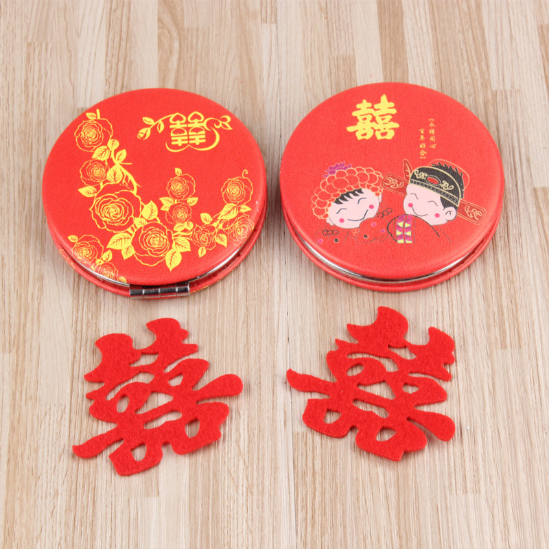 Bridal red waist mirror dedicated with hole mirror wedding wedding mini hanging pair price chart new product