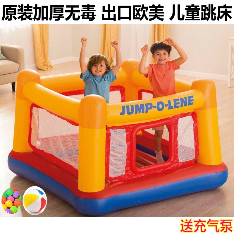 Home Thickening of 1-3 Babies Inflatable Hop-hop Non-toxic Outlet Children Small Trampoline Inflatable Toy House