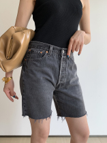 A Bow losing dad wind wild wear hand-washing long denim waist cycling shorts