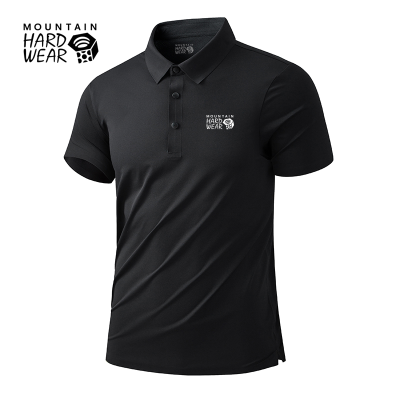 Mountain hardwear Men's Summer Lapel Polo Shirt Outdoor Short Sleeve Quick-Drying Breathable Sports T-Shirt
