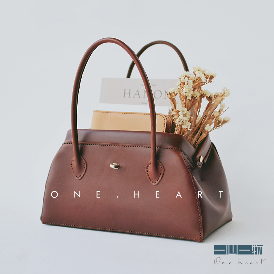 (KJ04) genuine leather DIY material bag handmade oral gold bag doctor bag retro-carry bag lettering custom