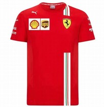 2021 new F1 Ferrari Formula One racing Formula One Formula One short sleeve blouses casual red T-shirt