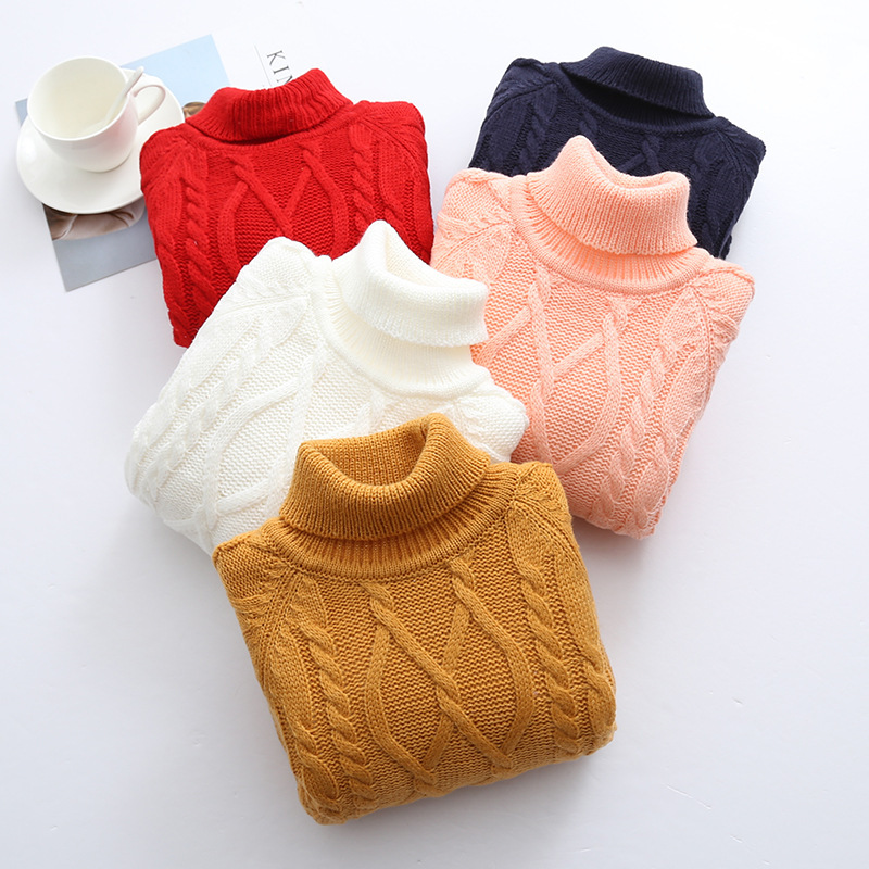 Harbin, Northeast China, Extreme Cold Temperatures of Minus 40 Degrees, Warm Children's Thickened Turtleneck Sweater, Unisex Base Layer Top
