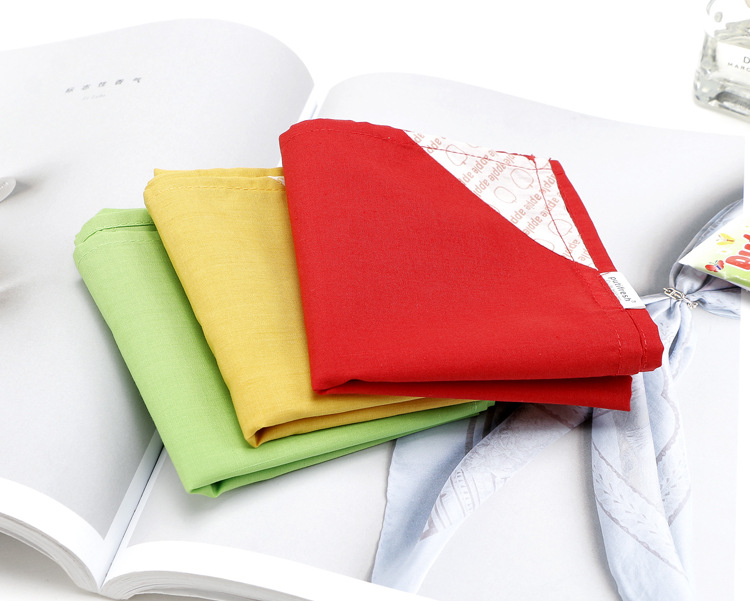 Outlet Japanese pure cotton wrap cloth Japanese style and pure color handkerchief with small wind luge 45 * 45cm