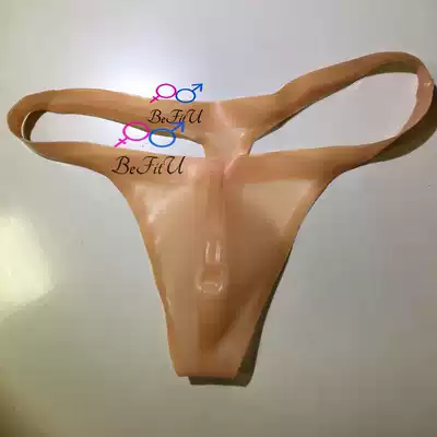 Latex underwear handmade sexy tight t pants three-dimensional bag wrapped men j egg men tight thong spot