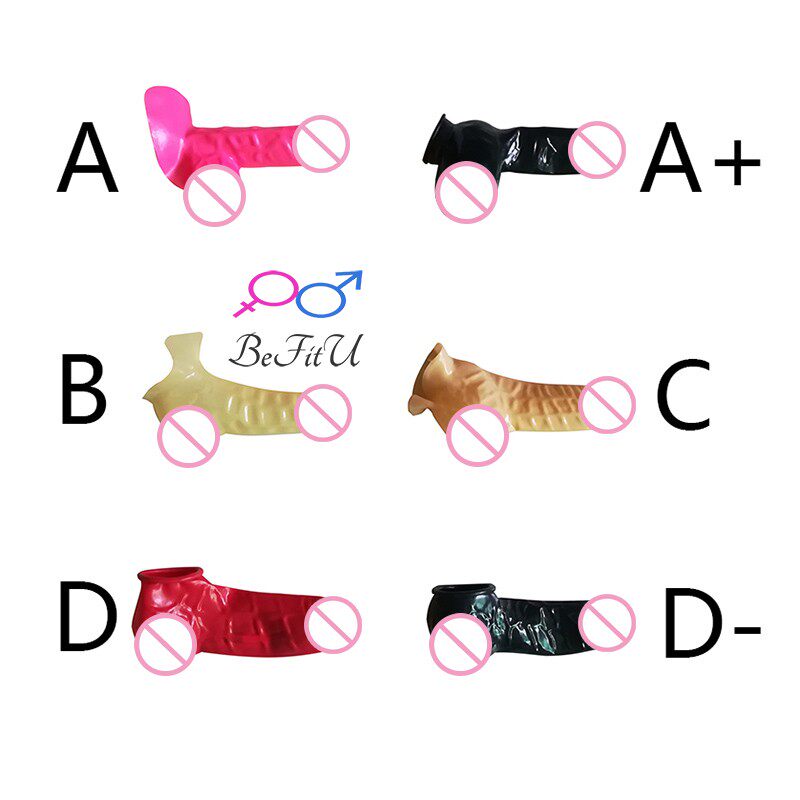 Beefitu underwear natural latex Tiny pants sleeve JJ sleeve ddin white clothes accessories latex threaded sleeves egg-Taobao