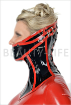 Latex Mask Mask Thickened with keel Solid tight fit Neck Sleeve Neck Cover Bag Mouth cash 2 pieces