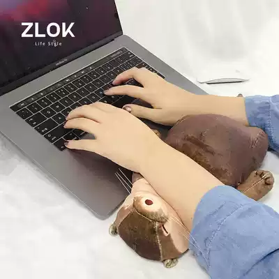 Super cute back otter bag can be used as computer mouse wrist pad Zipper pen bag storage bag creative stationery