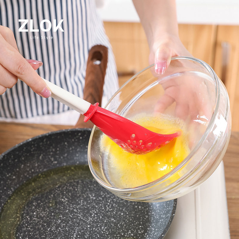 Multifunctional cooking spoon creative colander grinding ginger garlic mud press rice spoon cooking shovel Japanese kitchen gadget