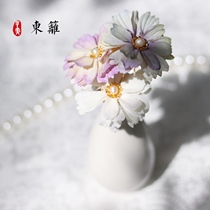 (East fence) ancient wind Han clothes accessories small flower hairpins 100 hitch decorated with freshwater pearls emulated silk flowers two