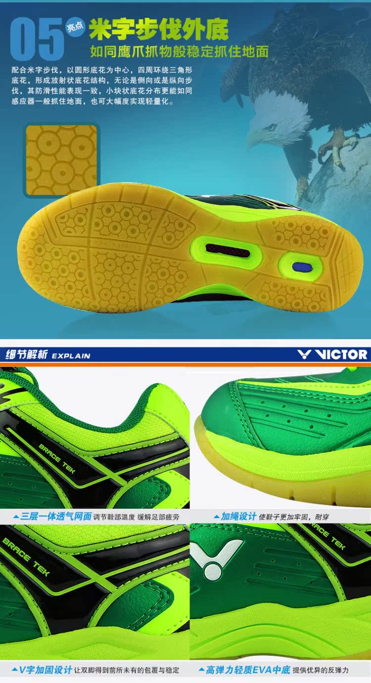 Chaussures de Badminton uniGenre VICTOR - Ref 843253 Image 7