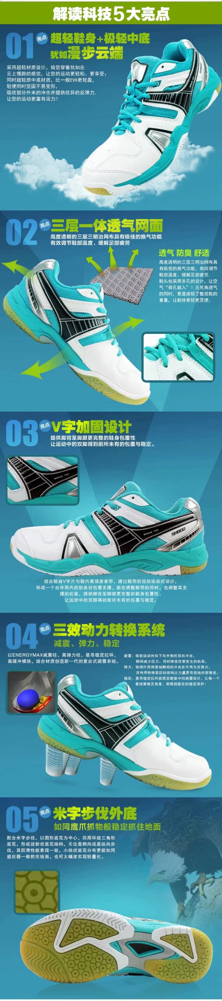 Chaussures de Badminton uniGenre VICTOR SH-800 - Ref 865061 Image 42