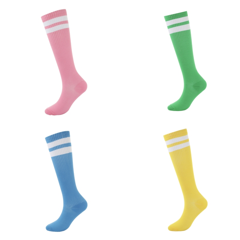 Two-Stripe Sports Running Cycling Compression Socks, College Style Long Socks, Trendy Jump Rope Quick-Dry Functional Professional Compression Socks